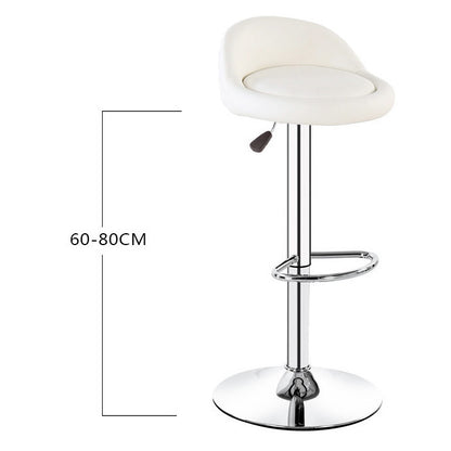 Set of 2 PU Leather Bar Stools Modern White Design