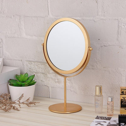 360-Degree Rotating Vanity Mirror for Makeup and Dressing Gold