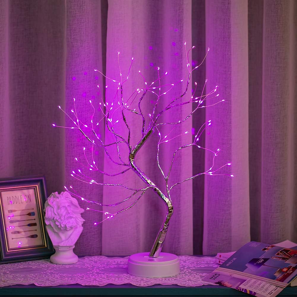 108 LED Firefly Fairy Light Spirit Tree Lamp Home Decor Pink