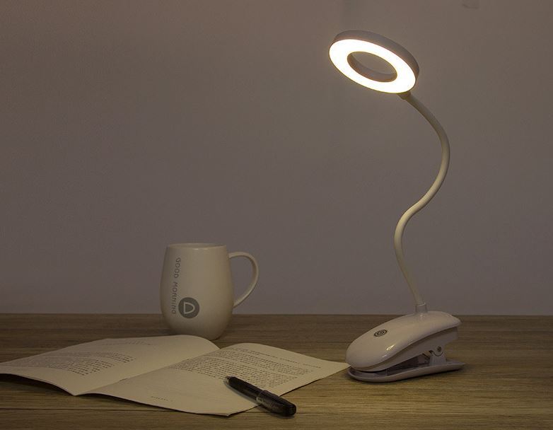 Ultra Bright LED Ring Light Desk Lamp with Adjustable Clip for Perfect Lighting