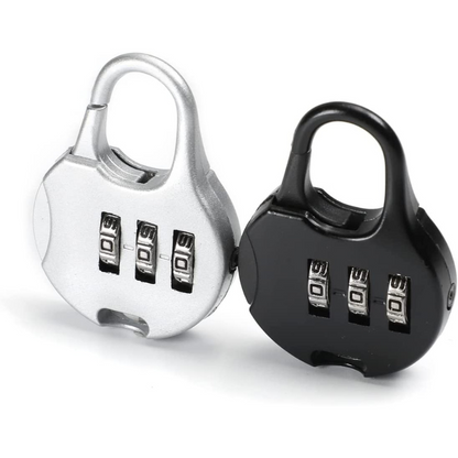 Secure Combination Lock for Luggage and Suitcases Travel Padlock Silver