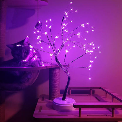 108 LED Firefly Fairy Light Spirit Tree Lamp Home Decor Pink