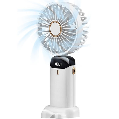 Portable USB Rechargeable Handheld Fan with Adjustable Speeds and LED Display