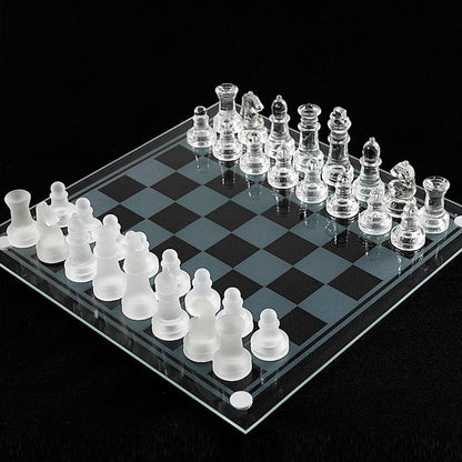 Elegant Glass Chess Set for Enthusiasts and Collectors