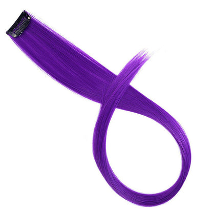 Vibrant Royal Purple Instant Clip In Hair Extension Highlight