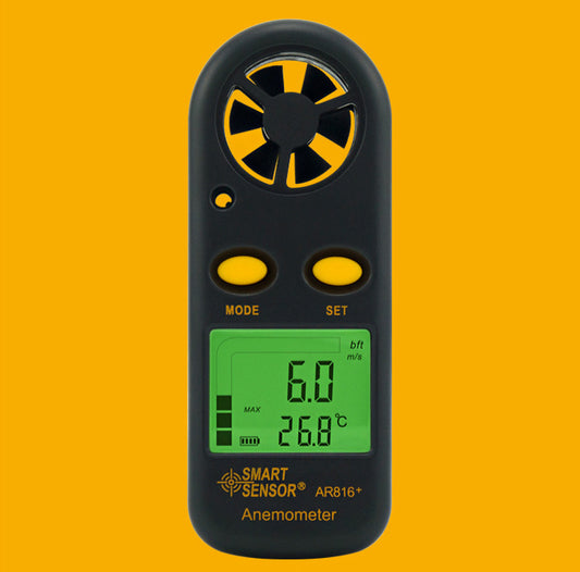 Digital Anemometer Wind Speed Temperature Meter with Bonus Silicone Cover