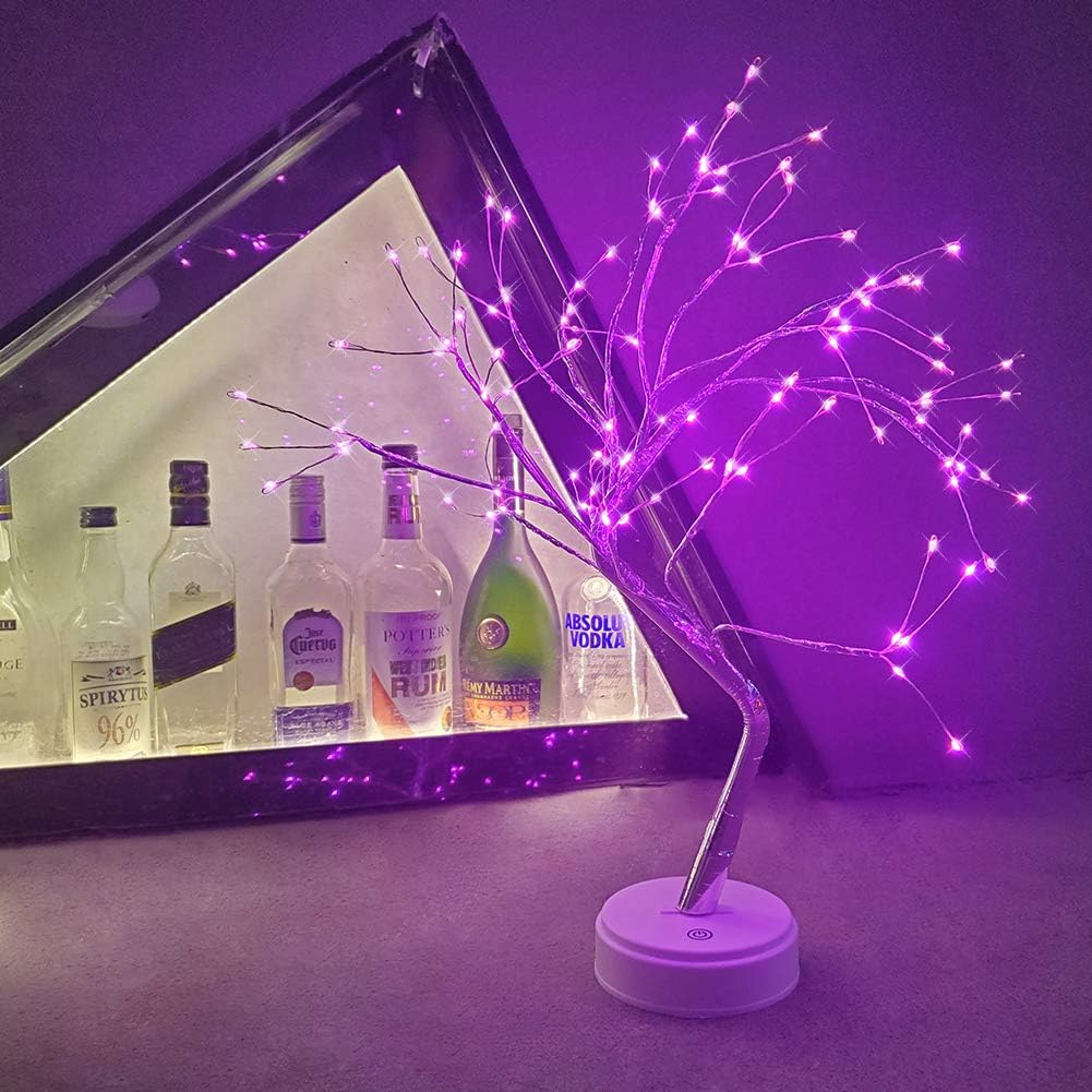 108 LED Firefly Fairy Light Spirit Tree Lamp Home Decor Pink