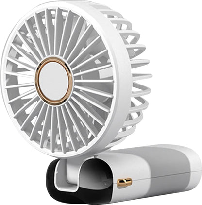 Portable USB Rechargeable Handheld Fan with Adjustable Speeds and LED Display