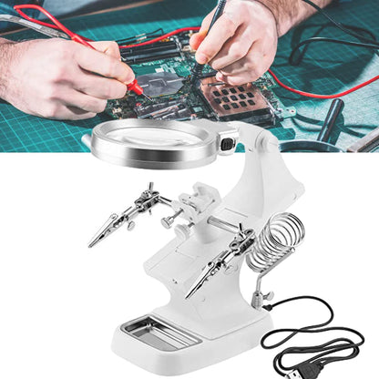 LED Magnifying Lamp with Adjustable Brightness for Desk and Crafting