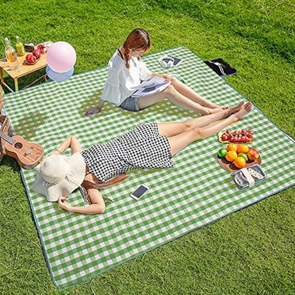 2m x 1.5m Large Foldable Waterproof Outdoor Picnic Blanket Camping Beach Mat Green