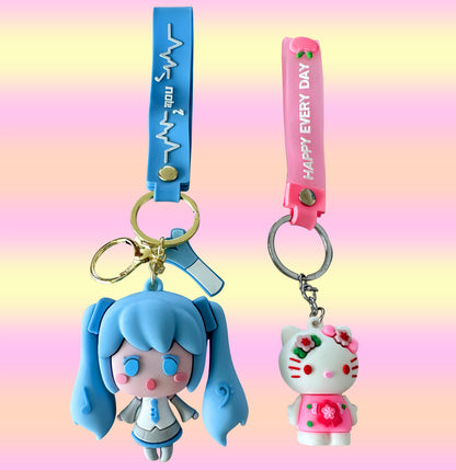 Adorable Anime Figure Keychain Pendant Toy for Bags and Keys