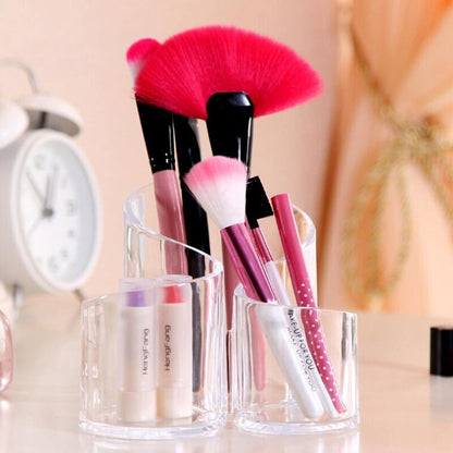 Acrylic Makeup Brush Holder Cosmetic Organizer for Vanity and Desktop