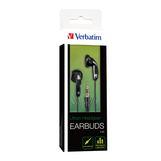 Verbatim Stereo Earbud Headphones for Clear Sound