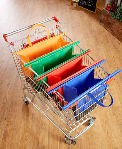 Eco-Friendly Reusable Shopping Trolley Bags Organizer Set