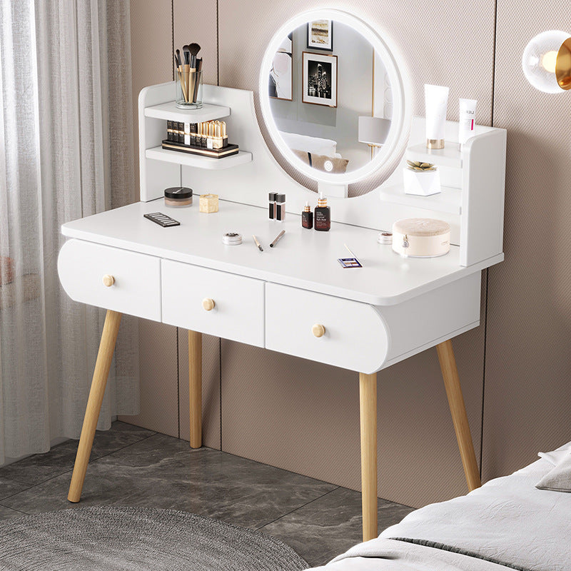 Beauty LED Vanity Dressing Table with Mirror Stool and Storage Drawers Set