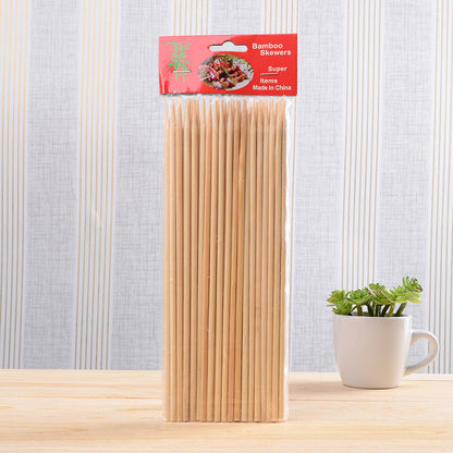 50 Pack Bamboo Skewers for BBQ Grilling and Party Appetizers