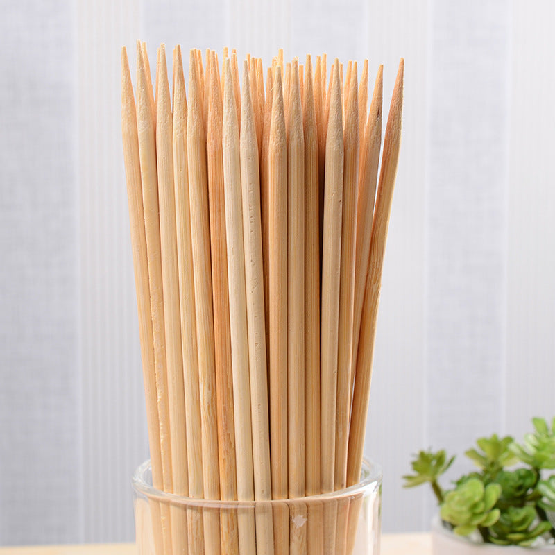 50 Pack Bamboo Skewers for BBQ Grilling and Party Appetizers