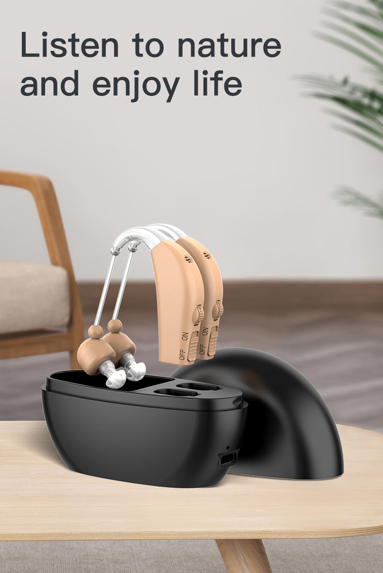 Rechargeable Wireless Hearing Aid Sound Amplifier for Clear Hearing