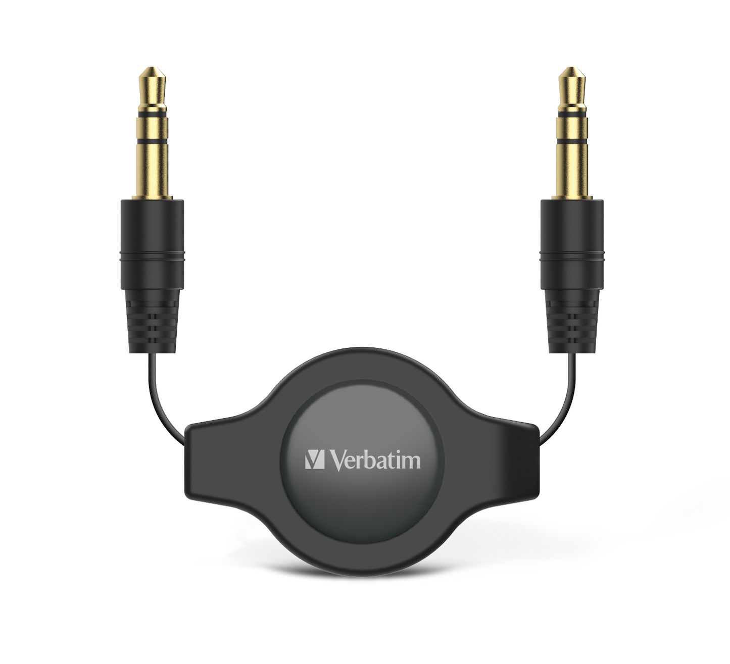 Verbatim Retractable 3.5mm Aux Audio Cable for Car and Home Audio Systems