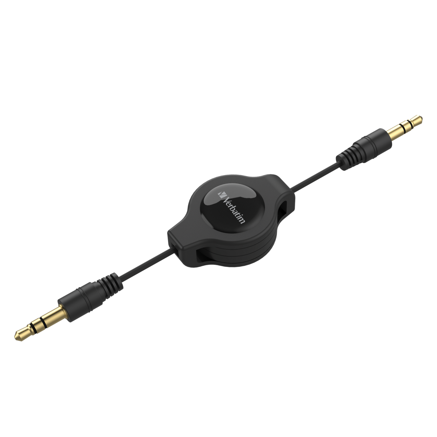 Verbatim Retractable 3.5mm Aux Audio Cable for Car and Home Audio Systems