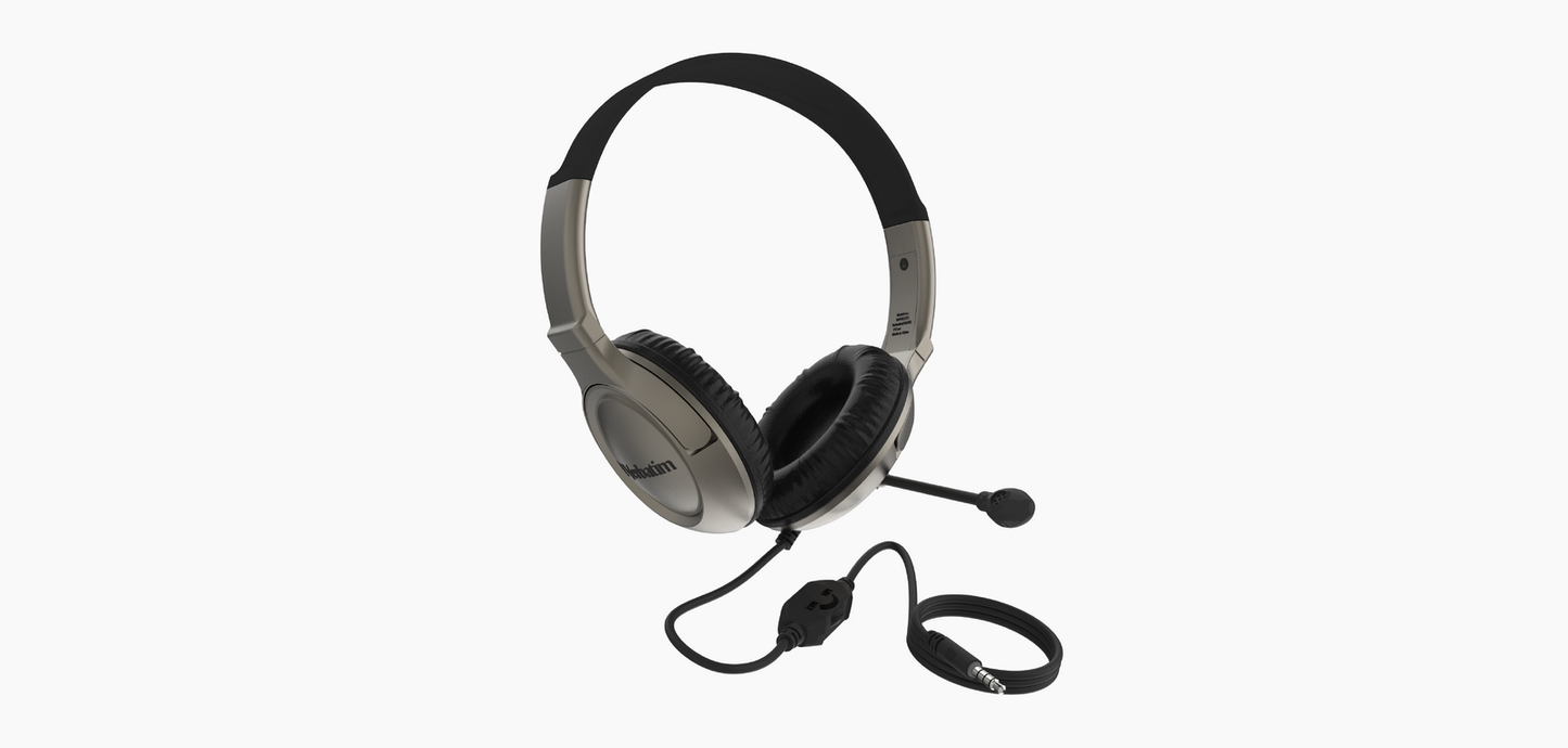 Verbatim  Multimedia Headset with Noise Cancelling Boom Mic Graphite