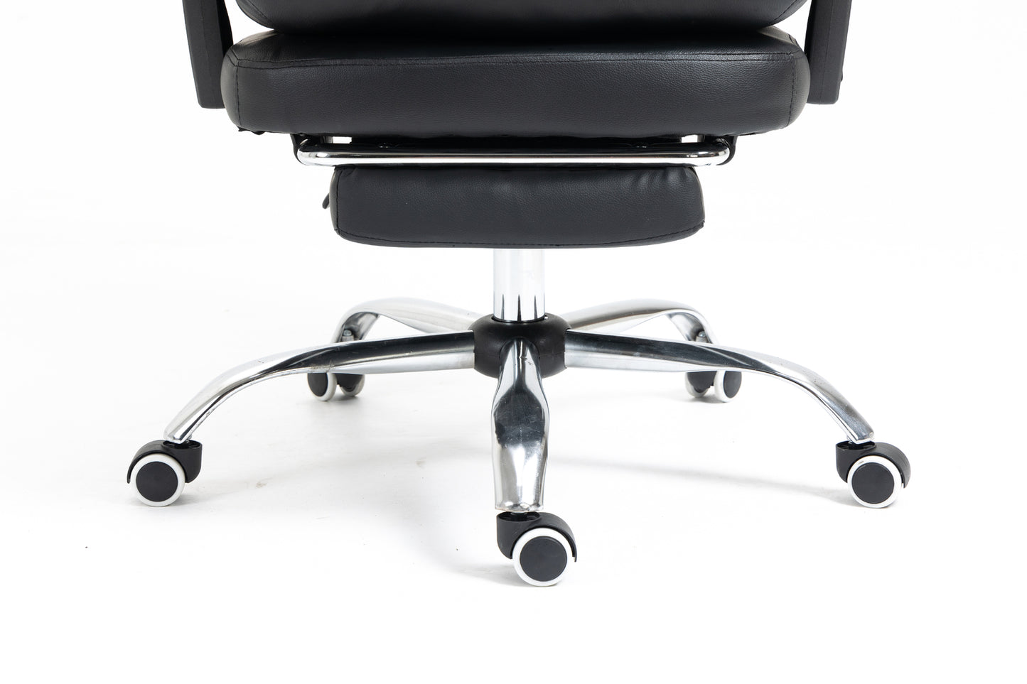 Luxury Executive Reclining Office Chair with Foot Rest and Massager Black