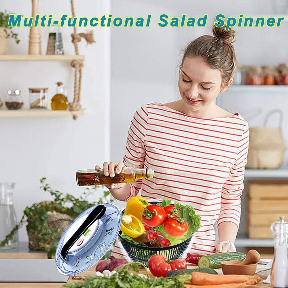 5L Large Capacity Salad Spinner Vegetable Washer Dryer Kitchen Tool