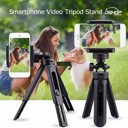 Adjustable Mini Desktop Tripod with Universal Phone Mount for Vlogging and Streaming