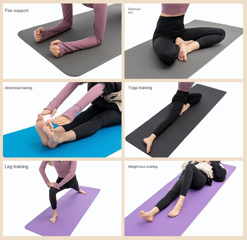 8mm Extra Thick Non-Slip Yoga Mat for Home Gym Fitness Pink