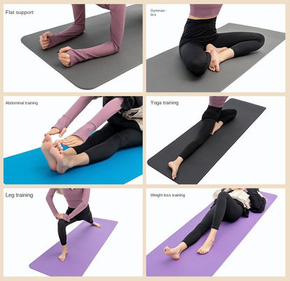 8mm Extra Thick Non-Slip Yoga Mat for Home Workouts Grey