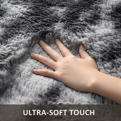 Extra Large 300 x 200 Soft Cozy Shag Rug Charcoal Grey