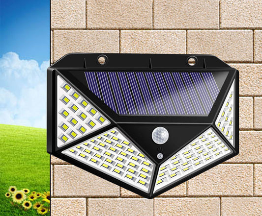 100 LED Motion Sensor Solar Powered Outdoor Security Light for Home and Garden