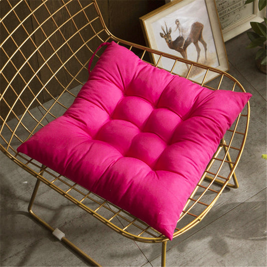 Cotton Seat Cushion for Dining or Office Chair Pink