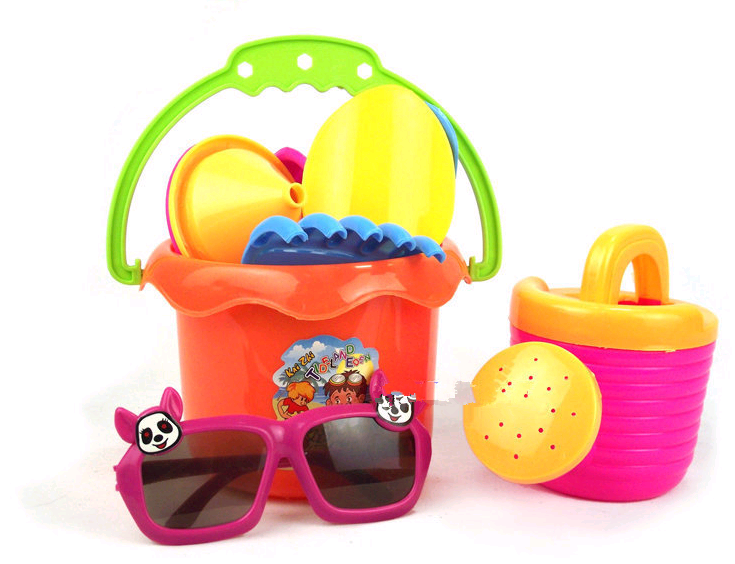 2 x 9PCS Sand Toy Set with 9PCS and 2 Buckets for Beach Fun