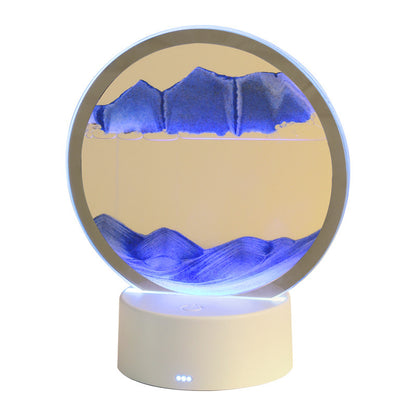 3D Moving Sand Art LED Table Lamp with Colour-changing Night Light