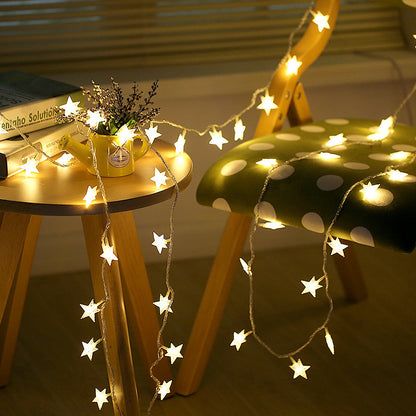 6m 40 LED Star String Lights for Home and Garden Decor