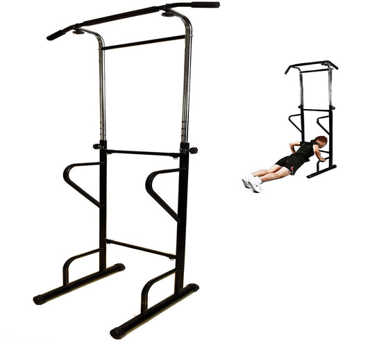 Adjustable Power Tower Pull Up Dip Bar Fitness Station Home Gym Equipment