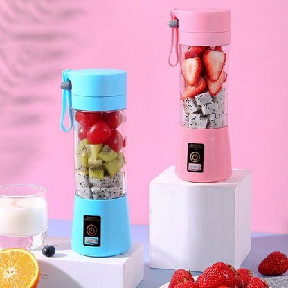 Portable Mini Smoothie Maker Glass Juicer Blender Blue