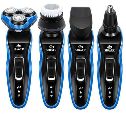 5 in 1 Kit 4D Rotating Rechargeable Electric Shaver Trimmer Set for Men