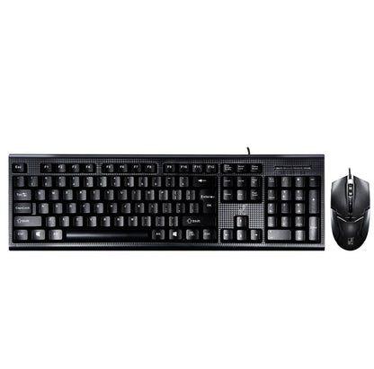 Ergonomic Office Wired Keyboard and Mouse Combo Set for Professional Use