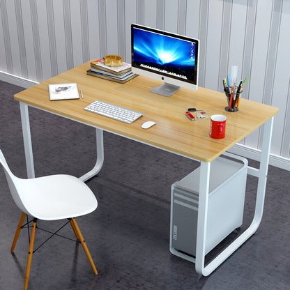 Oak Wood and Steel Computer Desk for Home Office