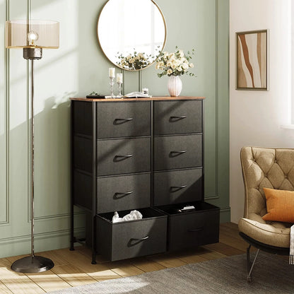 Spacious 8-Drawer Dresser Chest Storage Organizer Unit