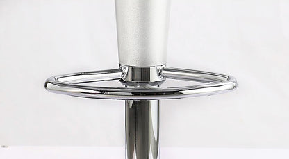 Set of 2 High Gloss Designer Bar Stools Modern White