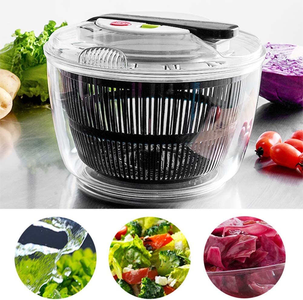 5L Large Capacity Salad Spinner Vegetable Washer Dryer Kitchen Tool