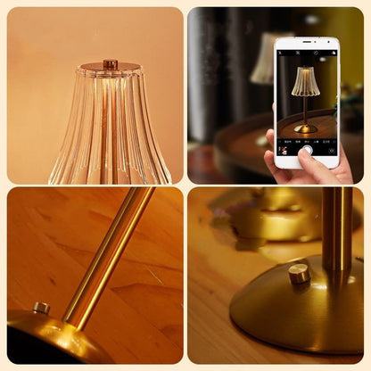 Dimmable Touch Sensor LED Crystal Lamp Retro Night Light