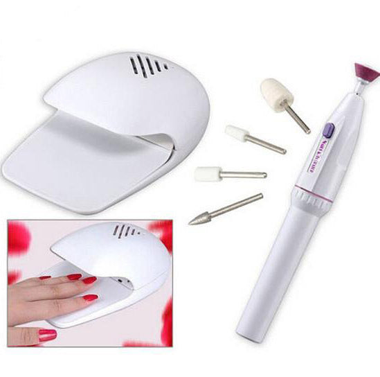 Professional Nail Dryer Salon Decorator Shaper Manicure Kit for Perfect Nails