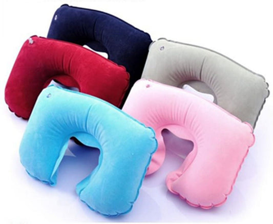 Inflatable Travel Neck Pillow U Shape Head Support Air Cushion for Comfortable Rest