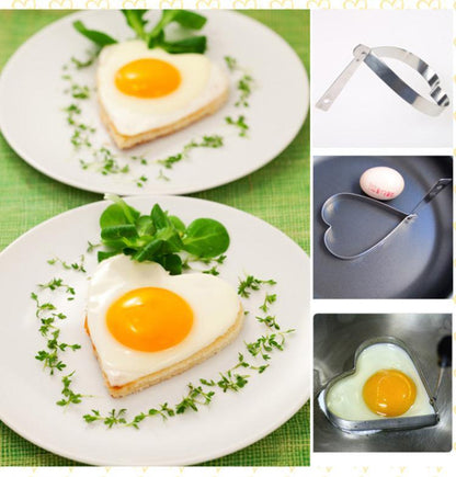 Heart Shaped Egg Rings Stainless Steel Moulds for Perfect Breakfast