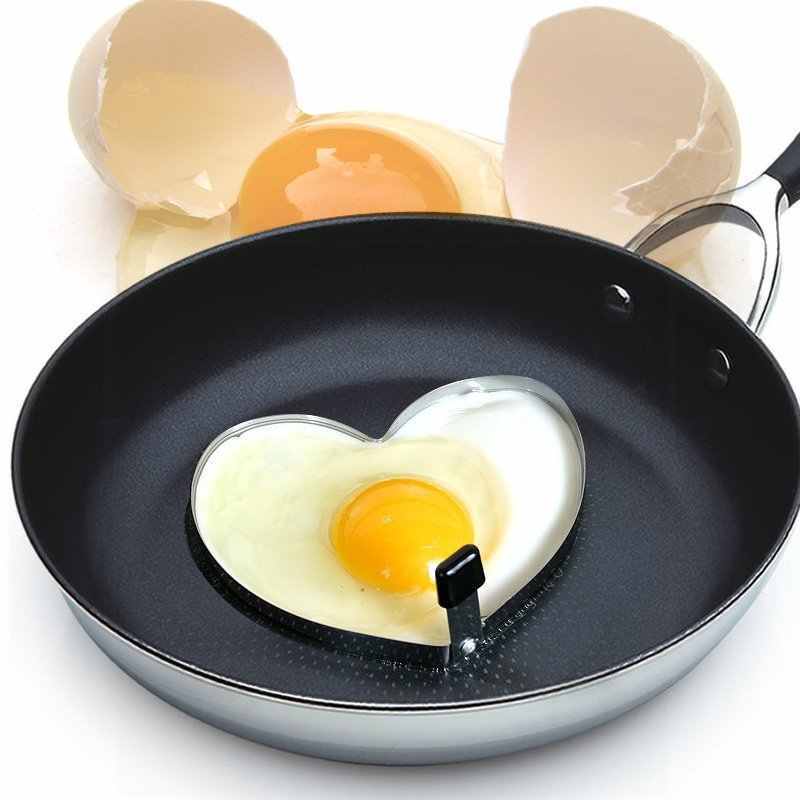 Heart Shaped Egg Rings Stainless Steel Moulds for Perfect Breakfast