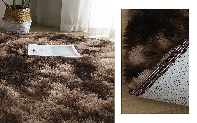 Infinity Round Soft Comfortable Shag Rug Mocha